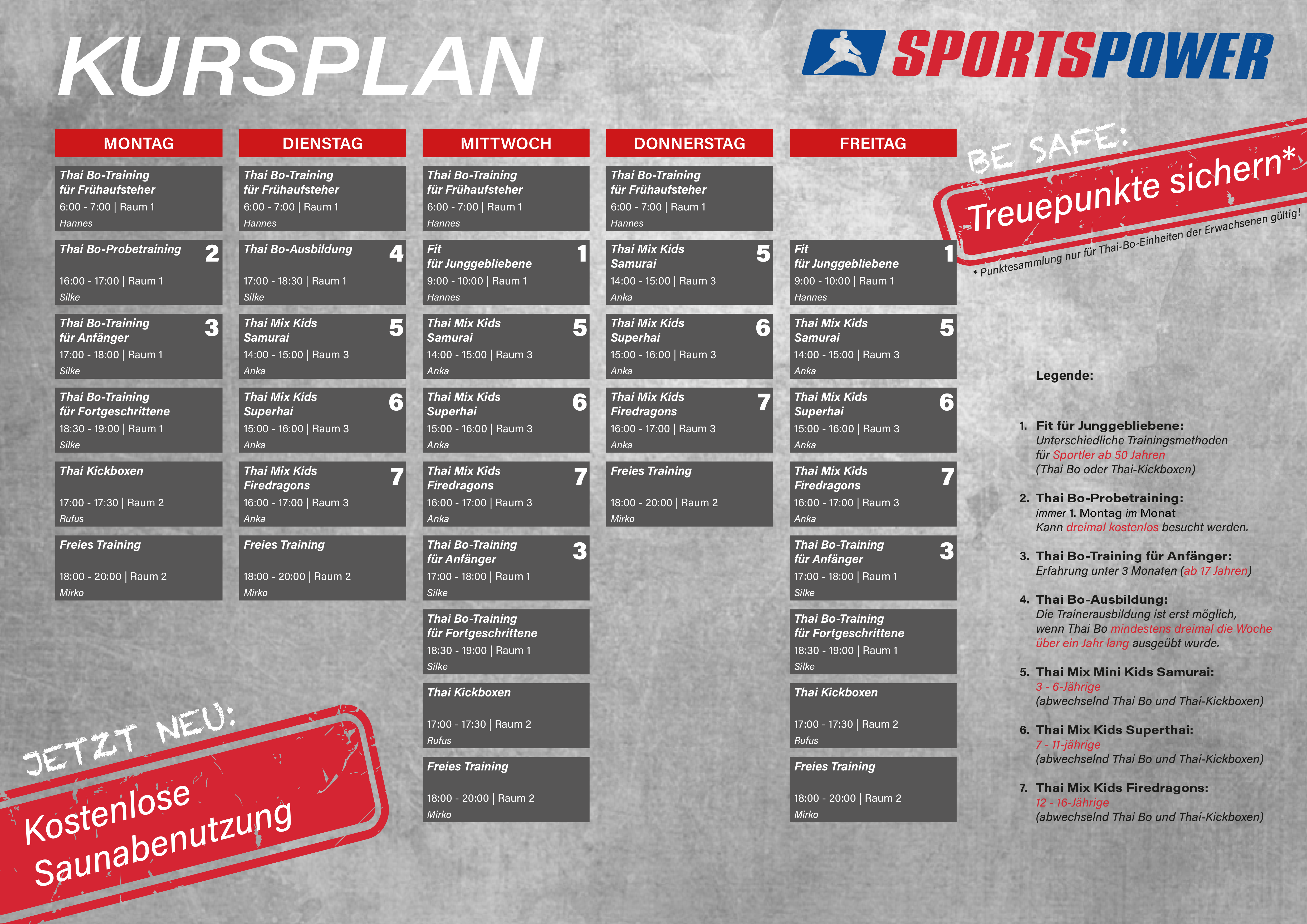 Sportspower Kursplan