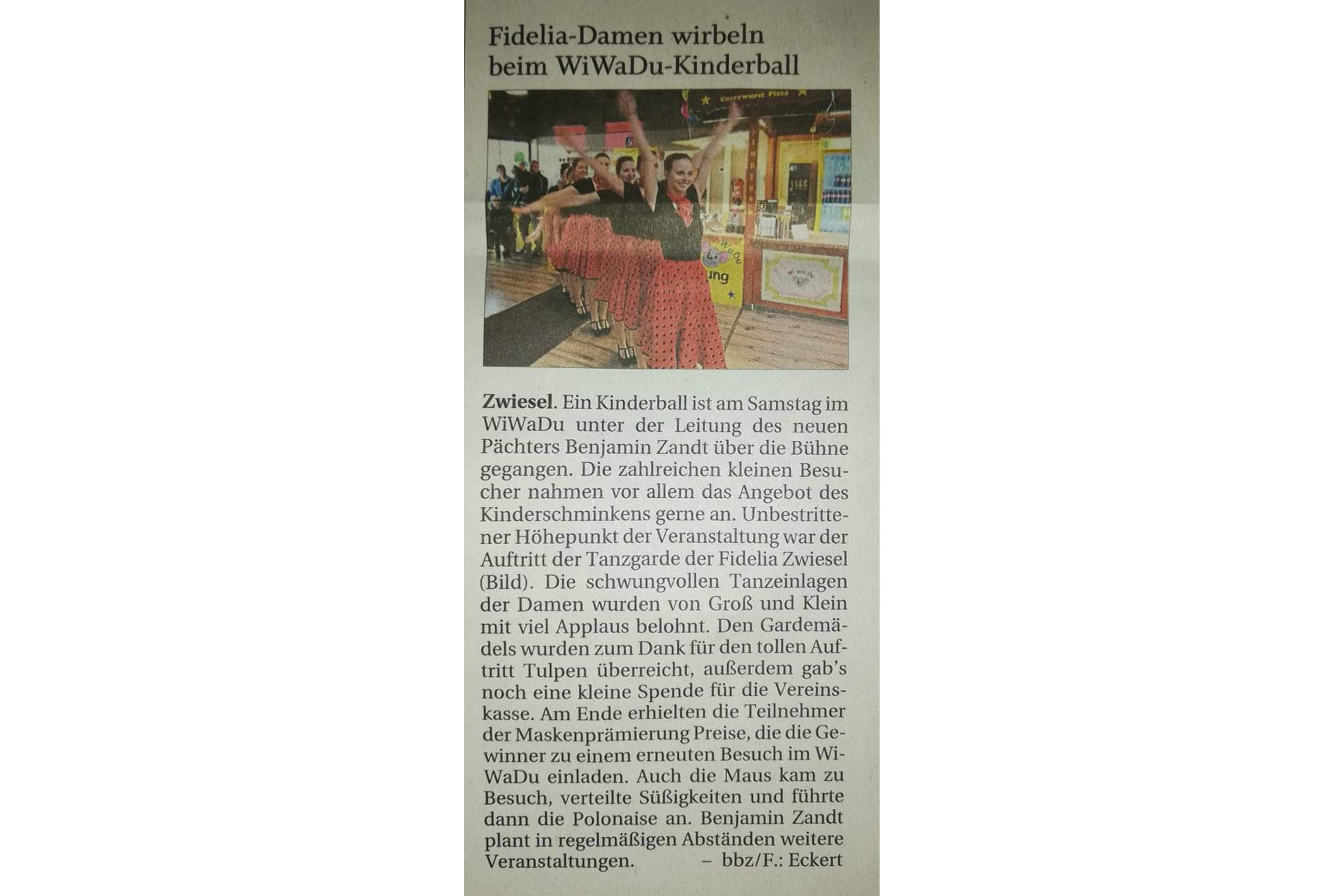 WiWaDu Zeitungsbericht - Faschingsevent